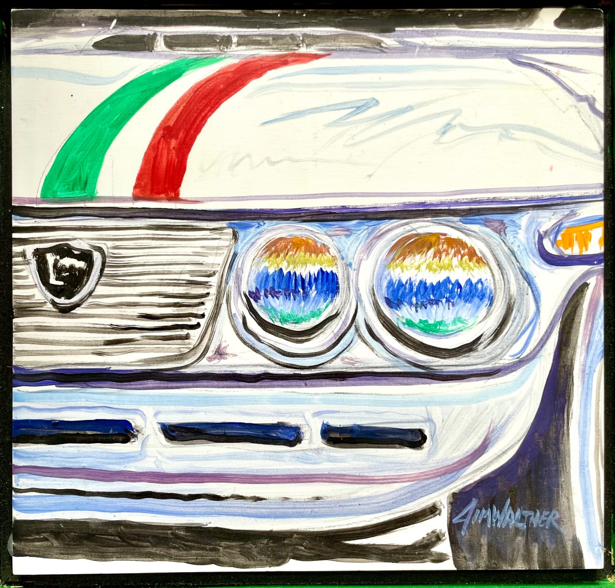 Lancia in Love by Jim Walther  Image: One of a series of automotive images on panel.