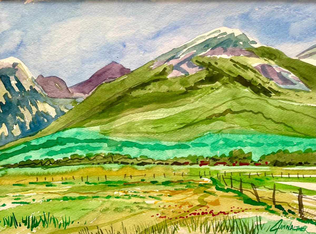Summer fields, Taos NM by Jim Walther  Image: Looking over at Taos Pueblo across beautiful grazing