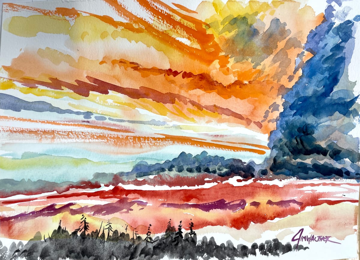 Storm at Sunset by Jim Walther  Image: A view from near our house on a beautiful spring evening