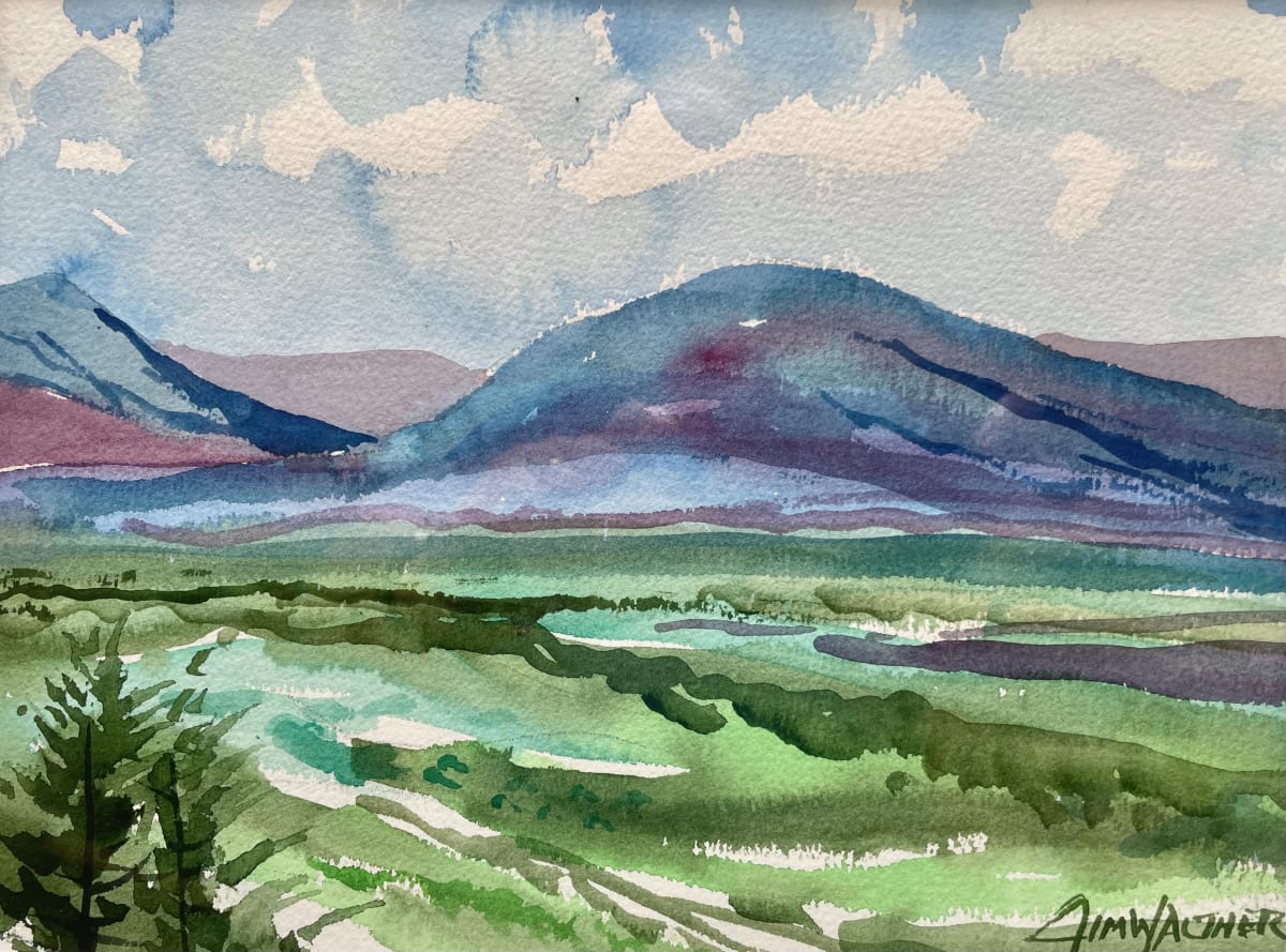 Above Arroyo Seco, NM by Jim Walther  Image: Painted on location way up on the mountain above the hamlet of Arroyo Seco.