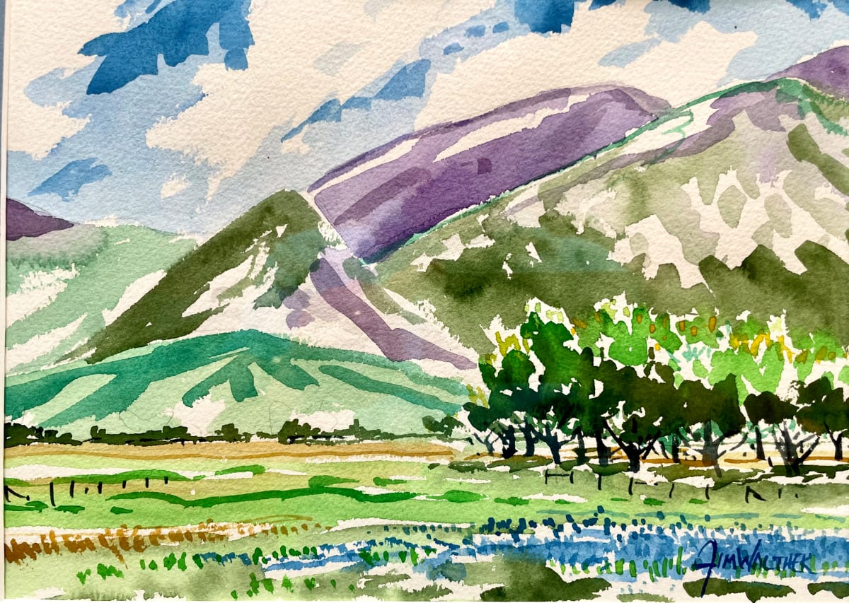 Taos Mountain #2 by Jim Walther  Image: A favorite subject. Looking over toward the iconic Taos Pueblo