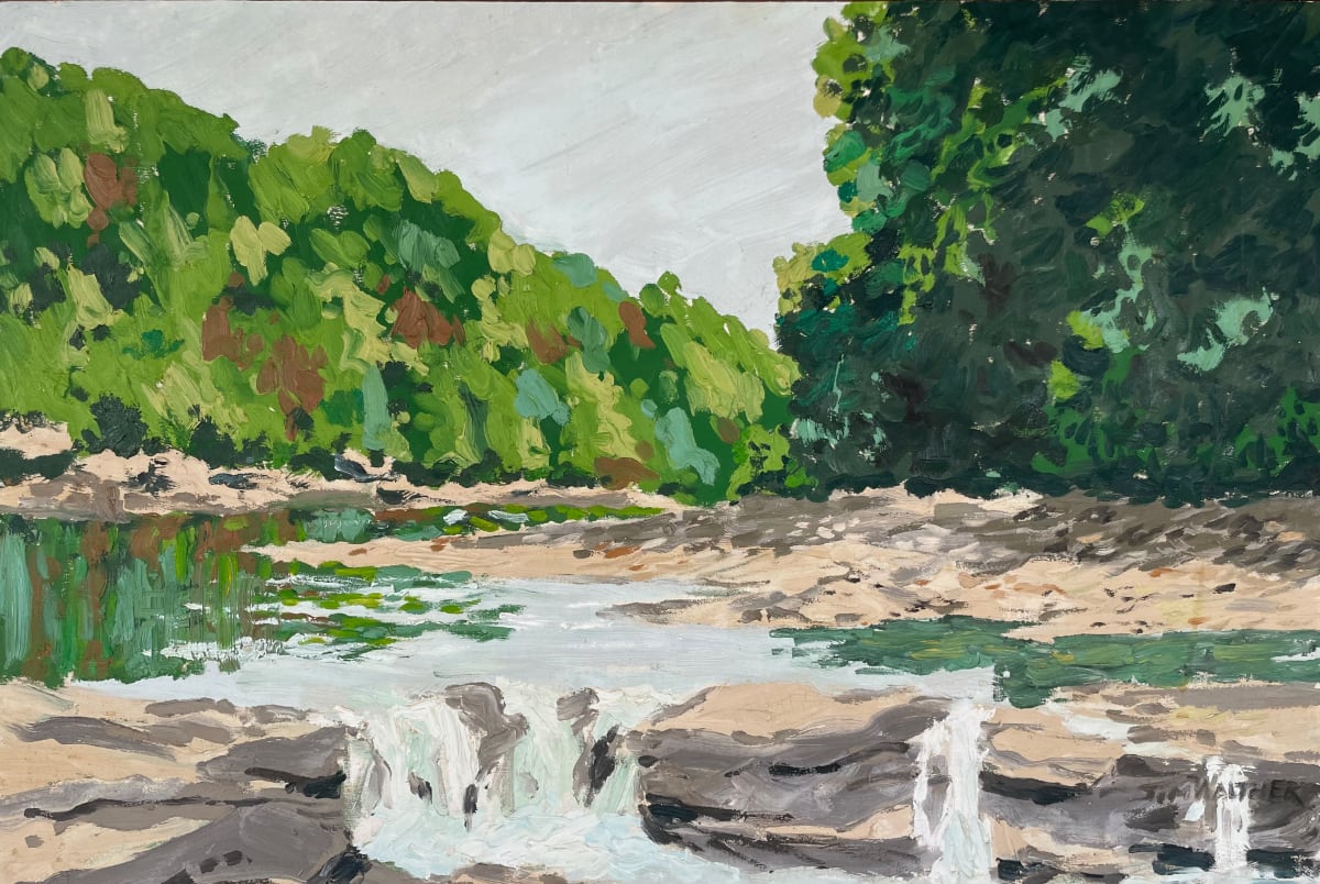Big Sandy Summer by Jim Walther  Image: One of my favorite spots to paint, the fast and beautiful Big Sandy creek in northern WV.