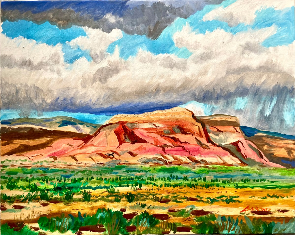 The Crow Awaits the Storm by Jim Walther  Image: A lovely afternoon near Ghost Ranch