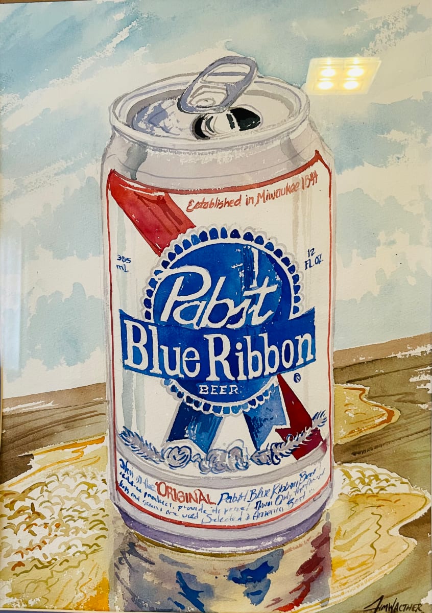 Beer can series, Pabst Blue Ribbon by Jim Walther 