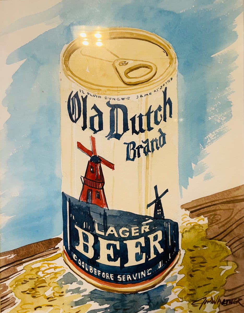 Beer can series, Old Dutch Beer by Jim Walther  Image: A series of about 8 paintings of vintage beer cans done for my son Nathan Huddleston