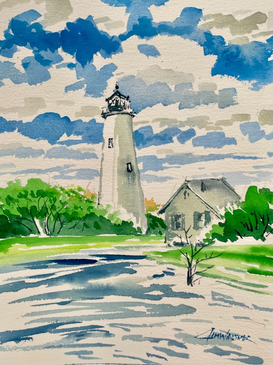 Ocracoke Island Lighthouse by Jim Walther  Image: Painted on Ocracoke, this historic little light is a charmer.