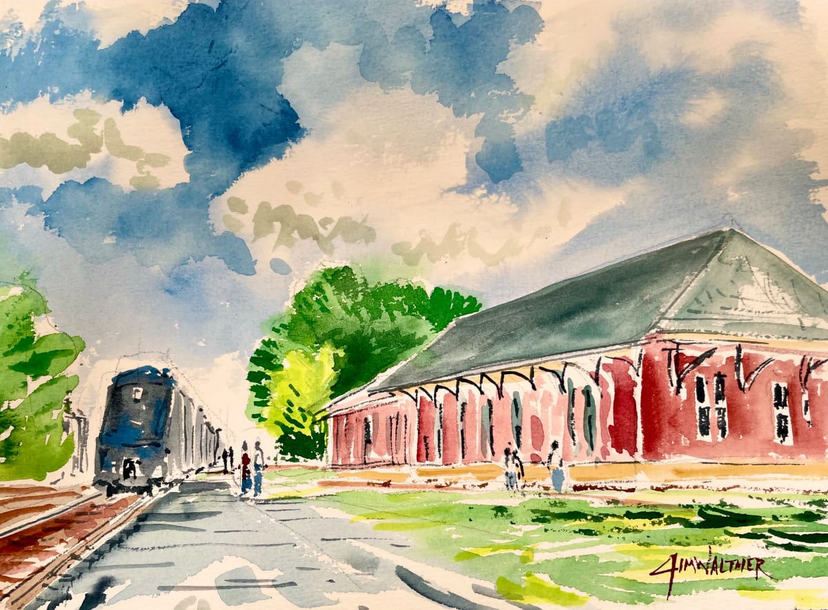 Amtrak pulls into Laurel MS. by Jim Walther  Image: A view of the lovely town of Laurel Mississippi.