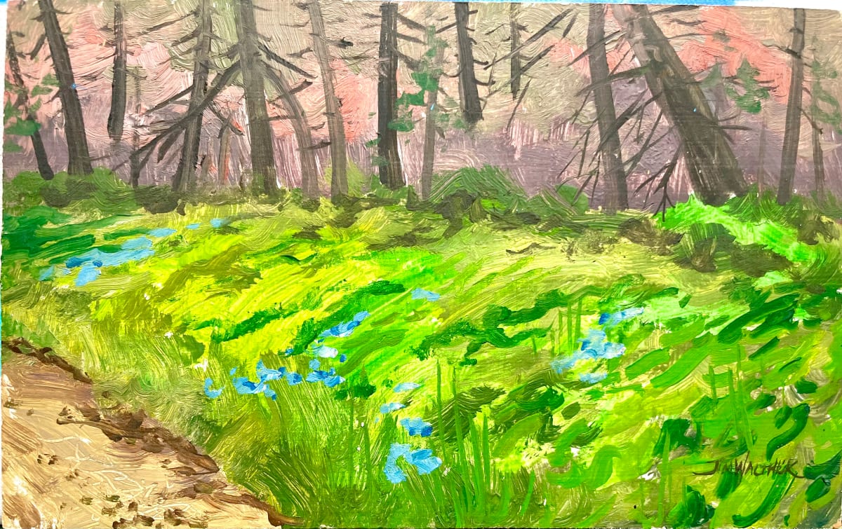 Carriage Trail, Sunrise Mansion by Jim Walther  Image: Painted during my time as a studio art teacher at Sunrise Museums, 1978-1984