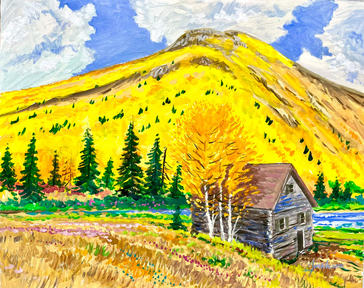 Fall Beauty in the San Juan's of Southern Colorado by Jim Walther  Image: A painting inspired by a fall camping trip near Platoro, CO.