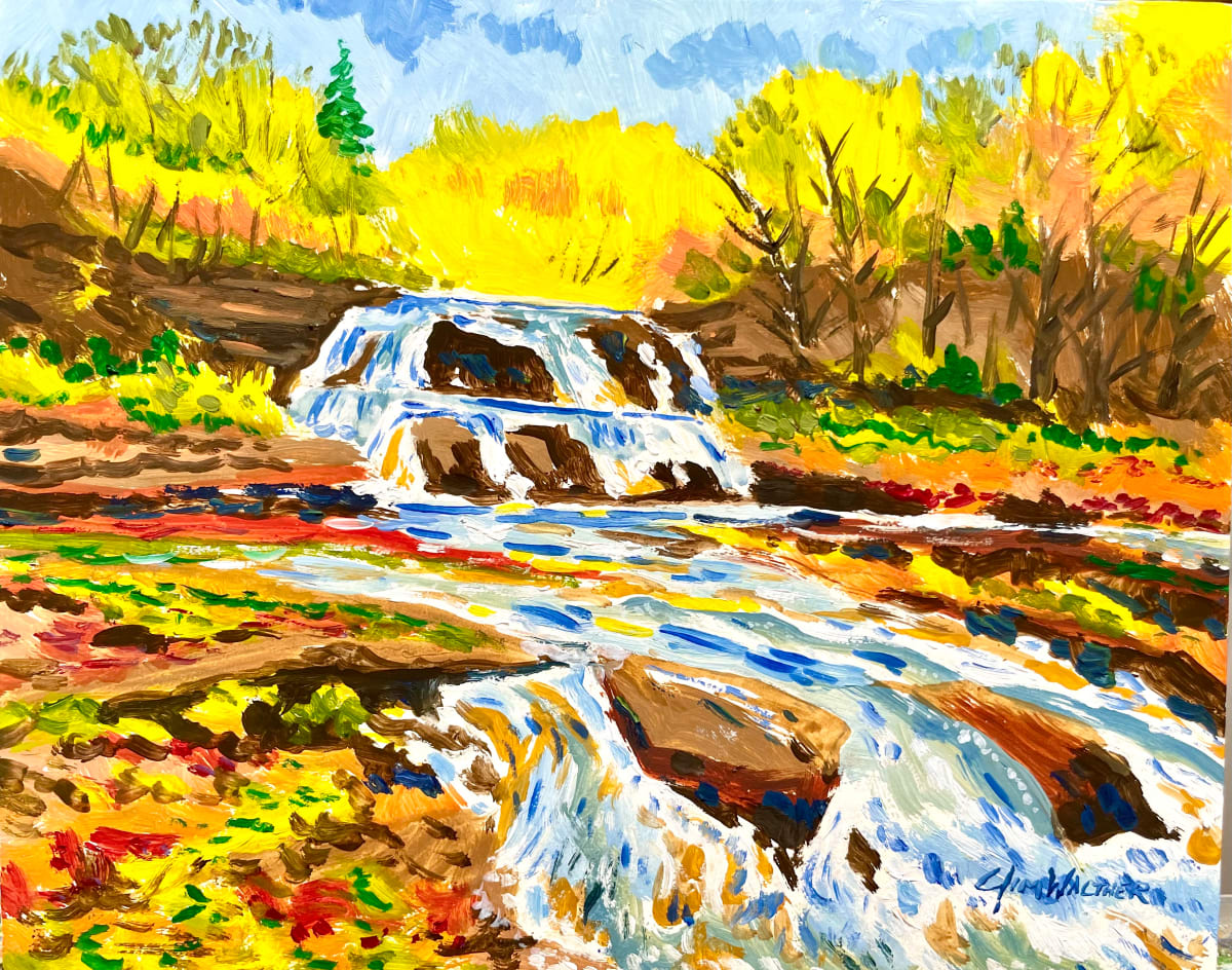 Fall Run by Jim Walther  Image: Series #1 "West Virginia Waterfalls" this is the falls of Falls Run Creek near Buchannon WV.