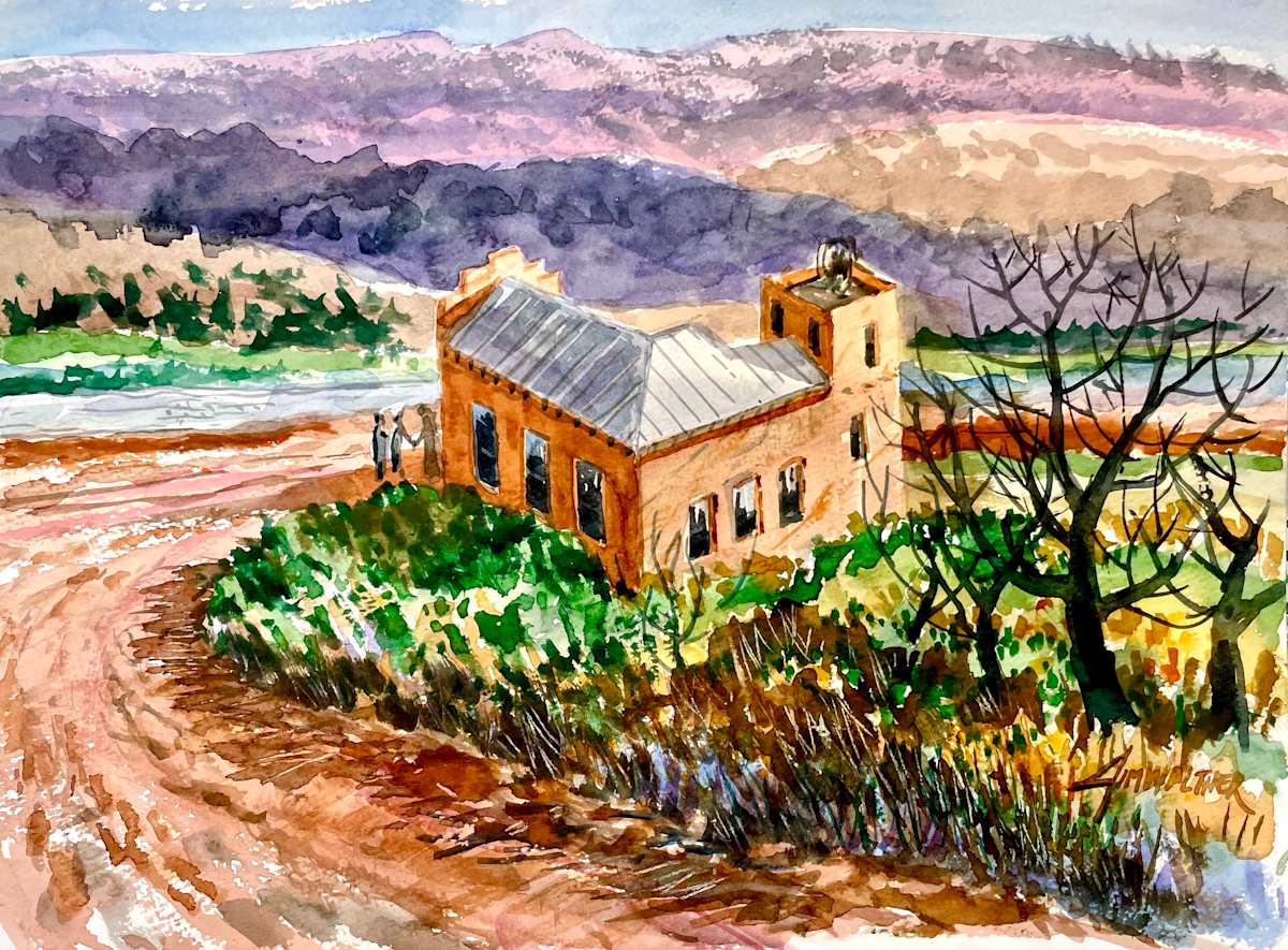Sunday in the Jemez by Jim Walther  Image: Painted on the road to Gilman Tunnels in the Jemez Mountains of New Mexico.