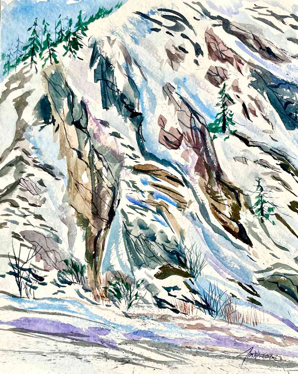 Guadalupe Canyon in the Jemez by Jim Walther  Image: Painted on location just past Gilman Tunnels on the Guadalupe River.