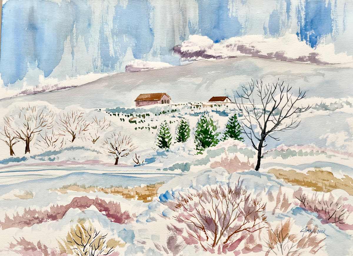 Snow on Christmas by Jim Walther  Image: This was painted from my studio on Coronado Terrace right after the big Christmas day snow her in 2000. 
