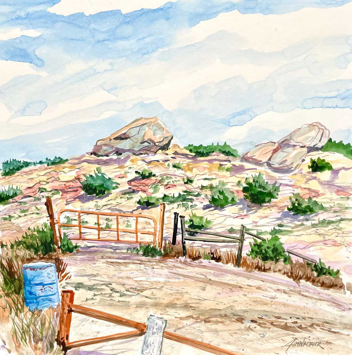 The Manzano Free Space by Jim Walther  Image: This is the open high desert area above our home after we settled in Albuquerque. This is next to Tijeras Canyon about 5,700 feet above sea level. We had just moved from our house in Florida that was 9 feet above sea level.