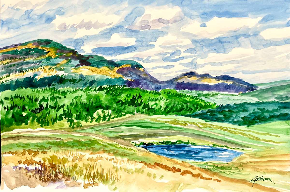 Near Pagosa Springs, CO by Jim Walther  Image: Painted on location while traveling up to San Luis Valley, CO.