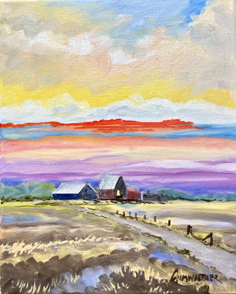 A Cozy Place by Jim Walther  Image: Painted from memory of the upstate New York area where my father grew up.