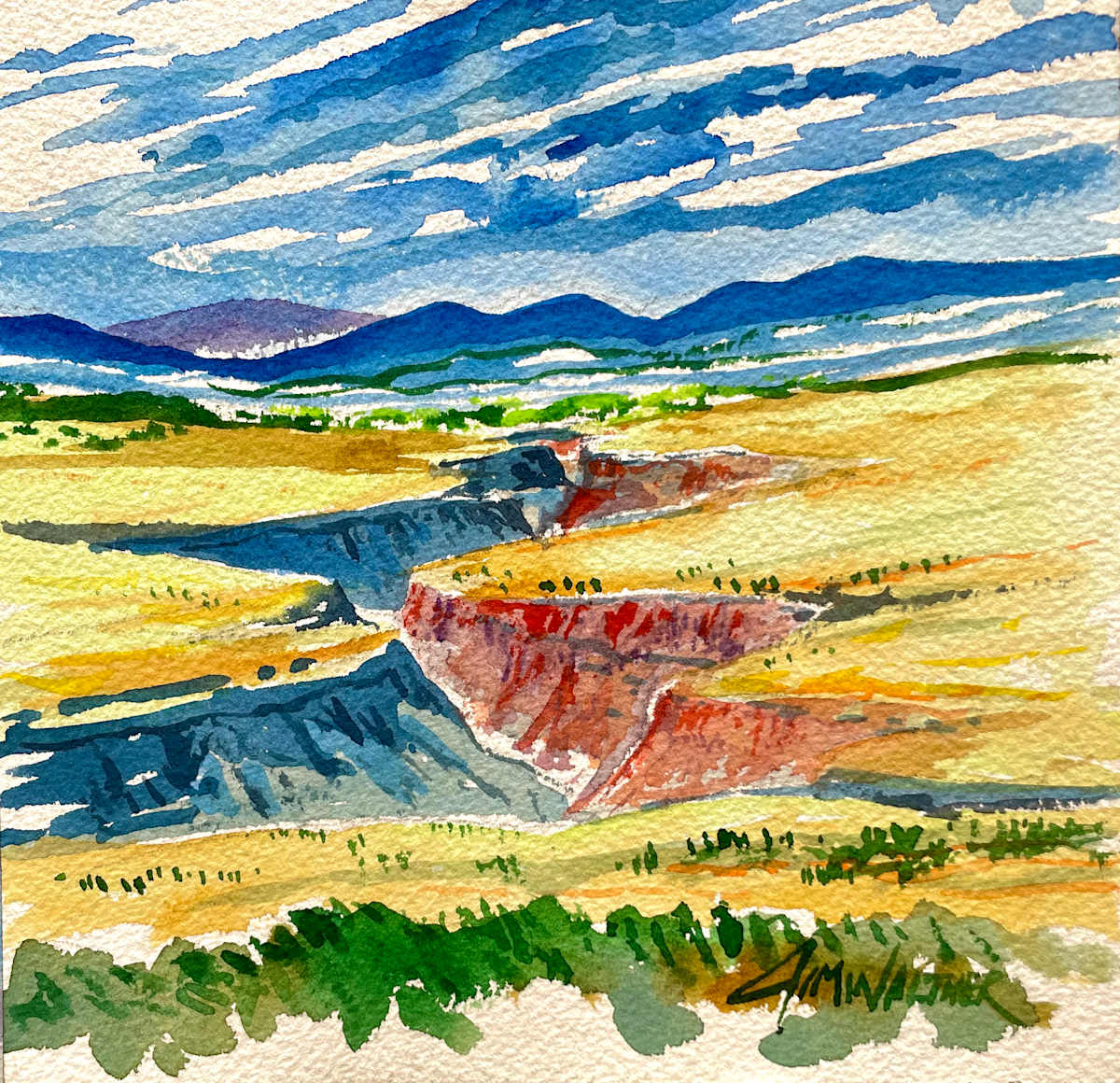 Taos Gorge View by Jim Walther  Image: One of my favorite New Mexico subjects