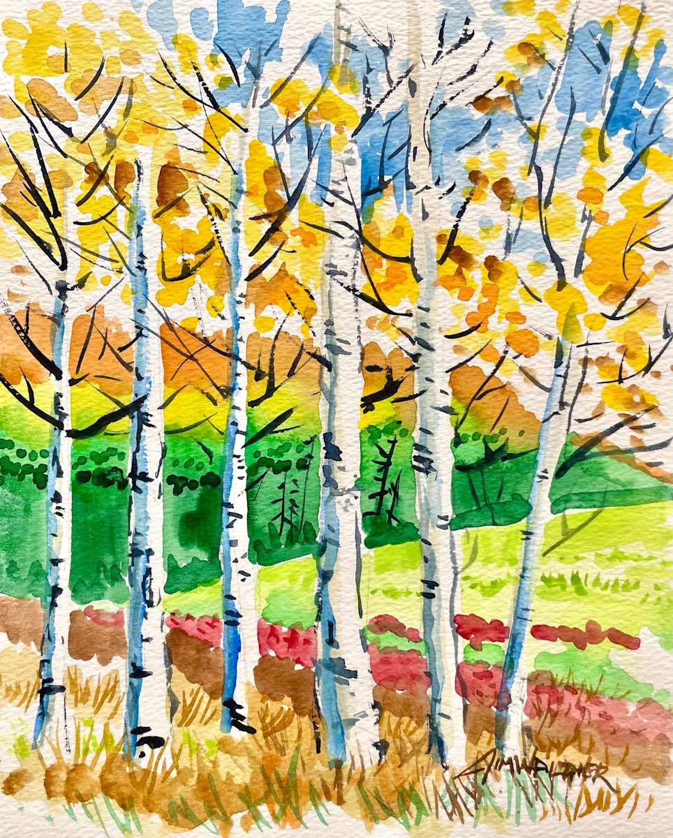Pecos Birch Grove by Jim Walther  Image: High up in the Pecos Mountains east of Santa Fe.