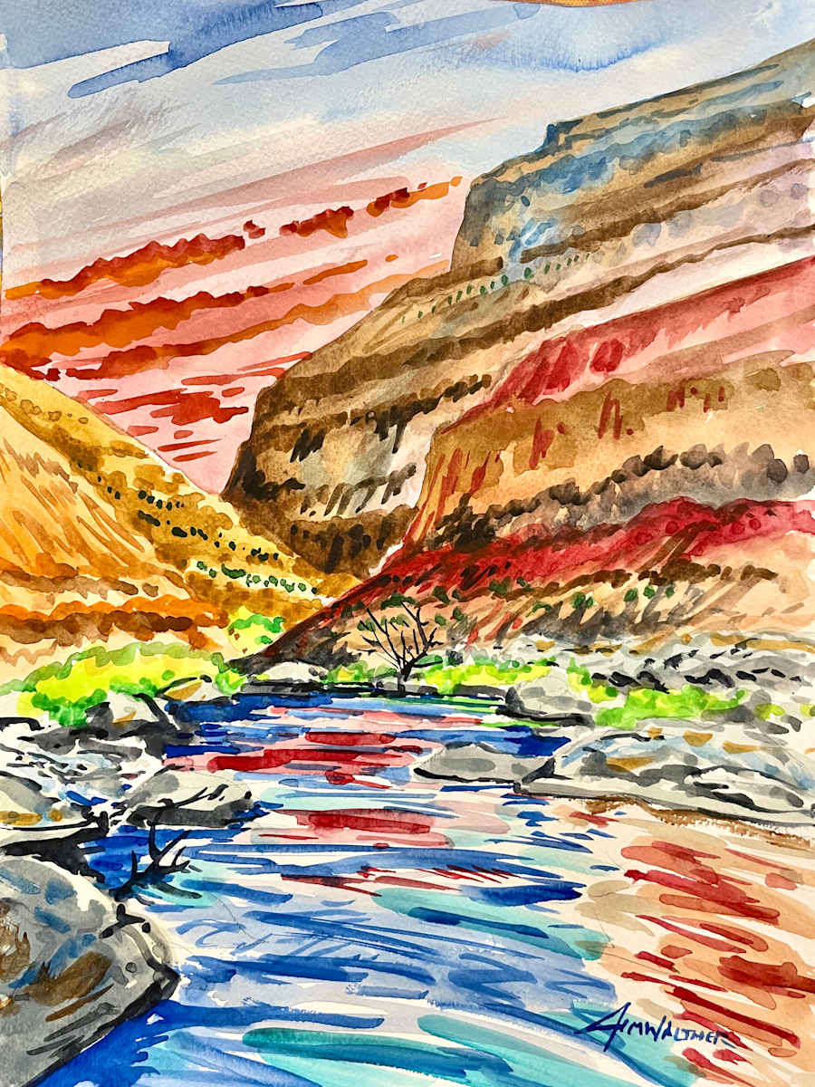 Rio Grande Canyon View by Jim Walther  Image: A view of the river deep in the canyon near Pilar, NM.