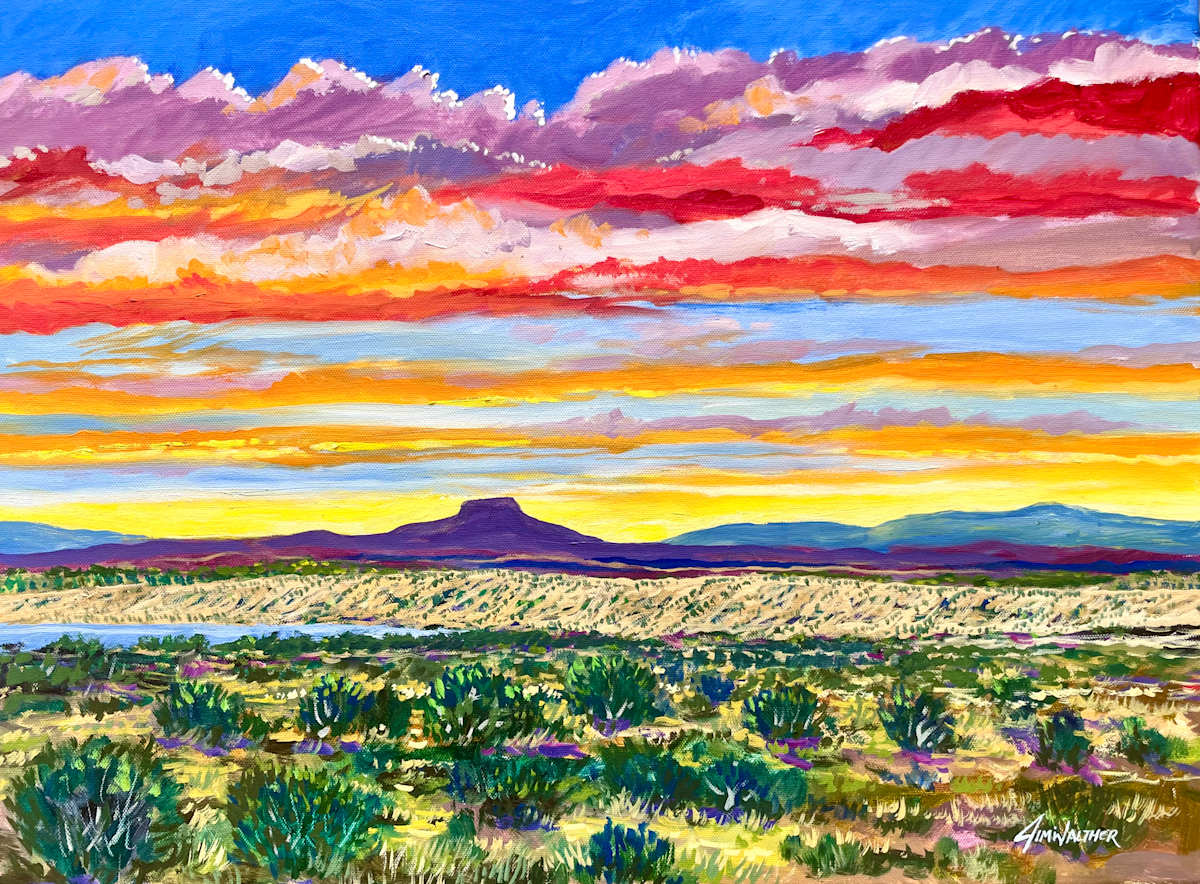 Georgia"s Respite by Jim Walther  Image: A beautiful view of Cerro Pedernal, resting place of American Artist Georgia O'Keeffe near her beloved Ghost Ranch in New Mexico.