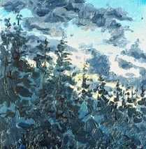 Sunset Pines by Jim Walther  Image: Painted in the mountains of West Virginia