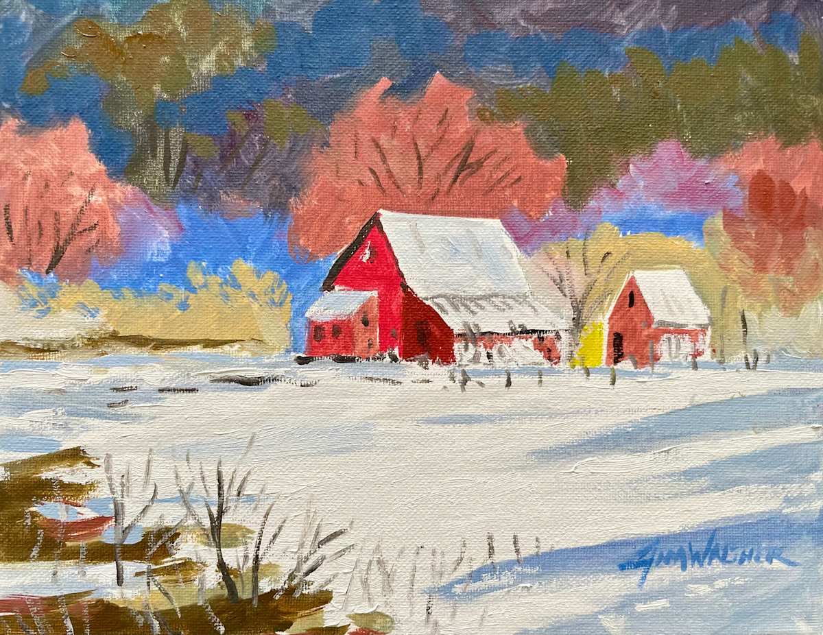 Valley Farm by Jim Walther  Image: Tucked into the close valleys in the sangre de Christo mountains are little New Mexico farms.