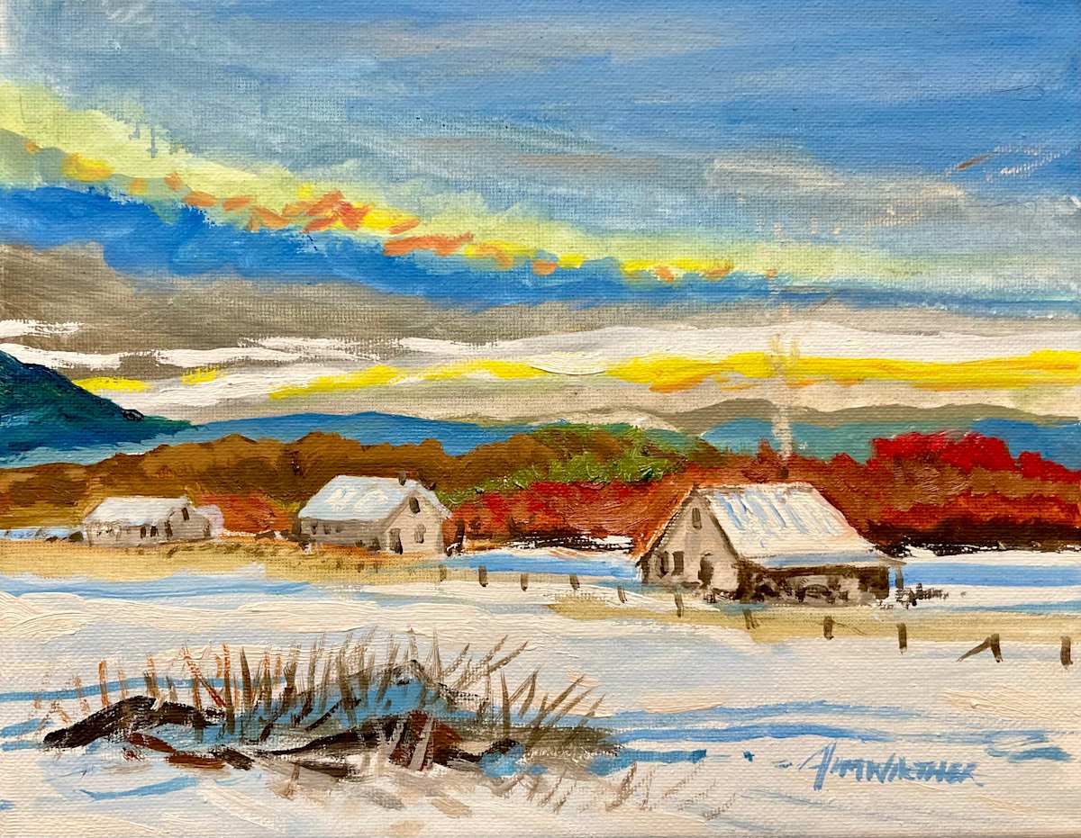 Thanksgiving in Edgewood by Jim Walther  Image: A winter view of the east mountain hamlet of Edgewood.