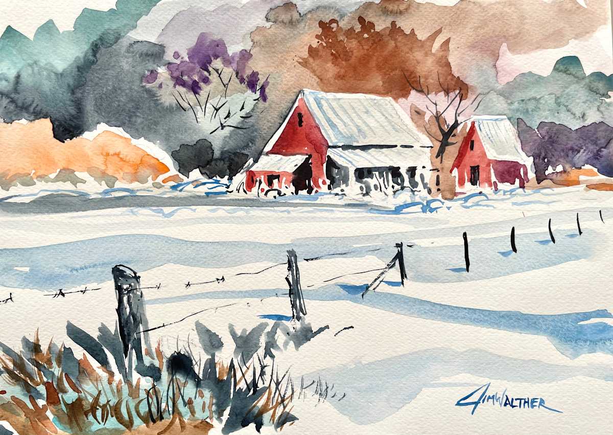 Winter Farm by Jim Walther  Image: A nice northern farm in winter splendor