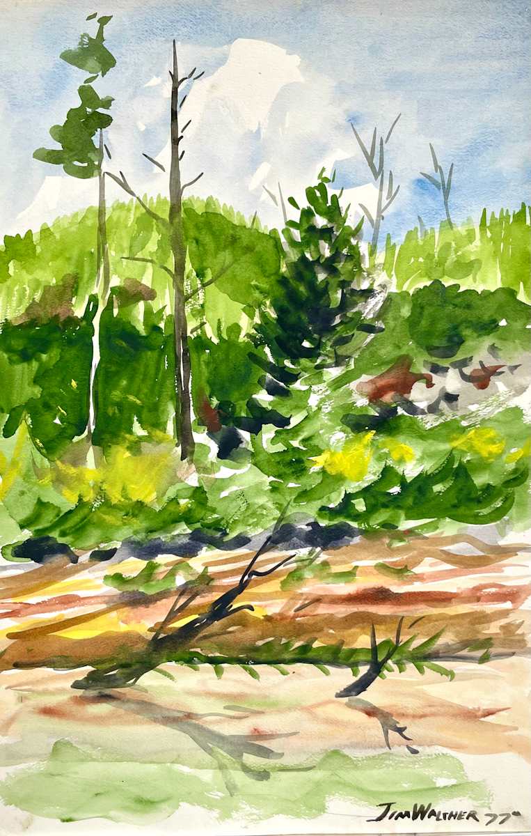 On Cheat Lake by Jim Walther  Image: Painted on location during my college days as an art student in  northern West Virginia. 