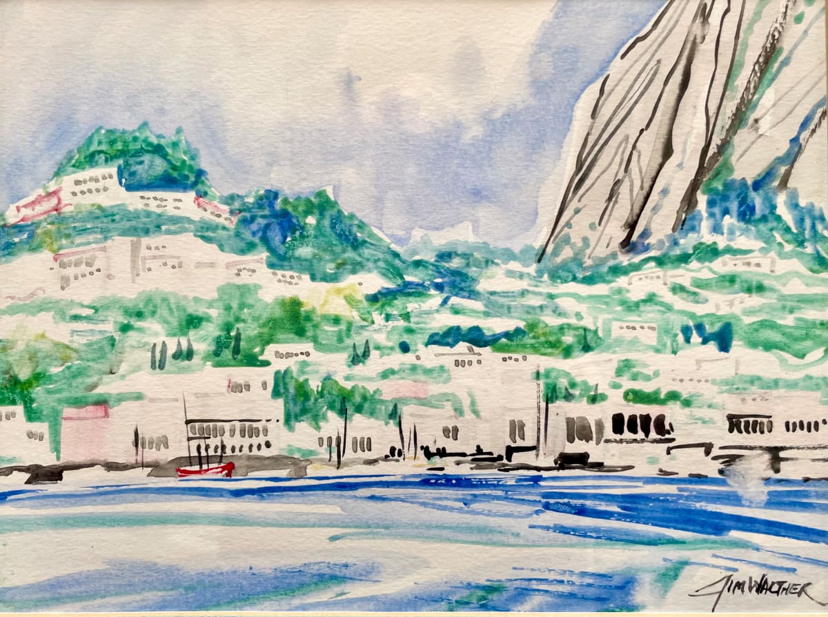 Grand Marina, Capri by Jim Walther  Image: Painted on location on the Island of Capri, Italy