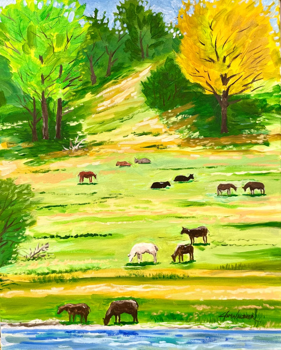 Respite by Jim Walther  Image: Cattle rest and refresh on the Gila River in southwest New Mexico. The Gila is still wild and free with no dams or flood controls placed upon it. it is a "natural river" where there are no longer many left to enjoy.