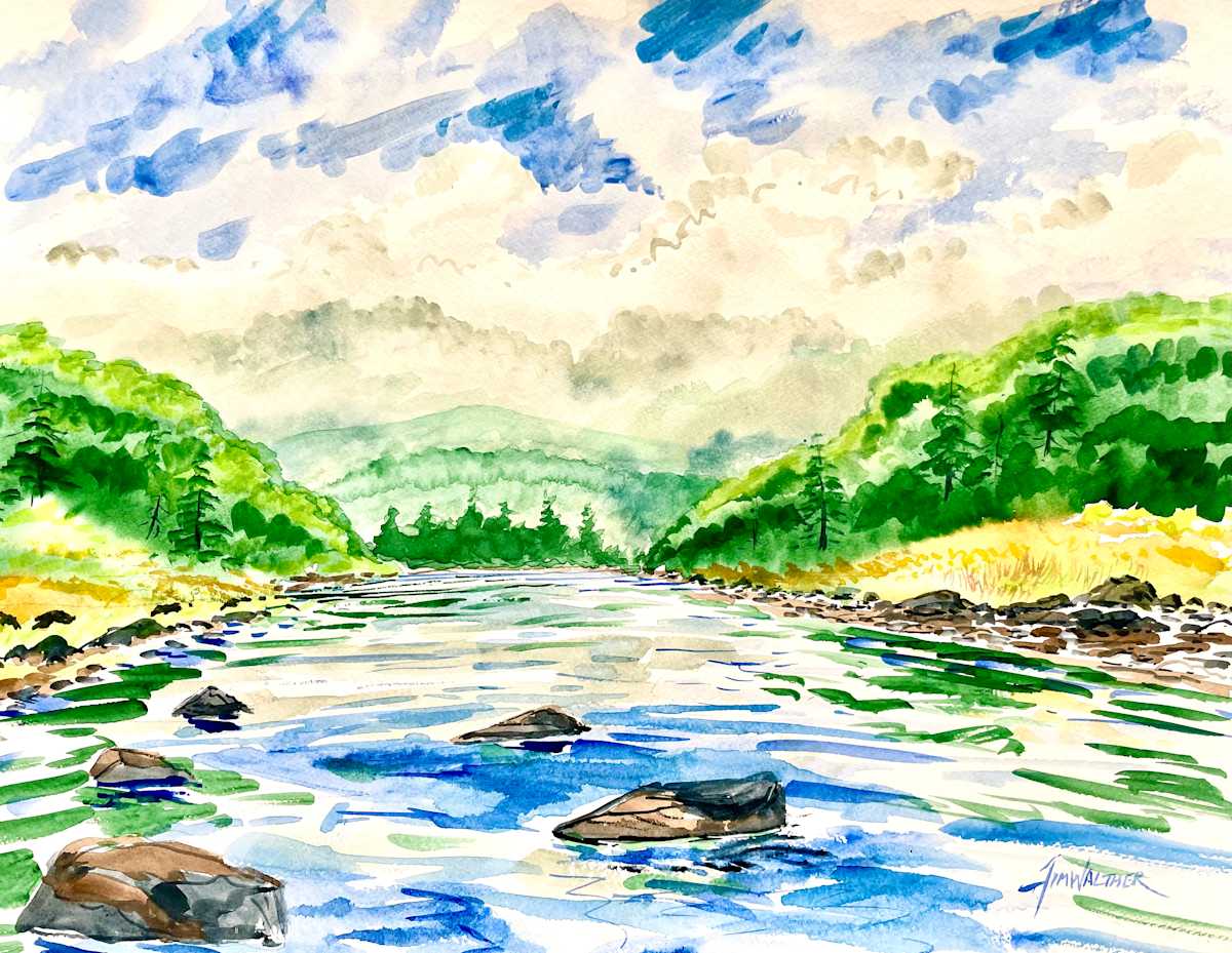 The Greenbrier River in WV. by Jim Walther  Image: The pristine and remote Greenbrier River in Greenbrier County, WV.