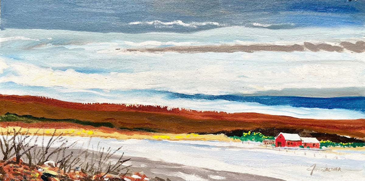 Allegheny Edge by Jim Walther  Image: This little piece is from a photo taken back years ago when I was near the Allegheny Mountains in northern west Virginia. 