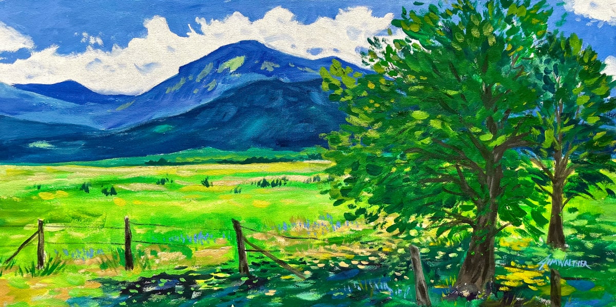 El Prado View by Jim Walther  Image: The Taos Mountains above Taos Peublo