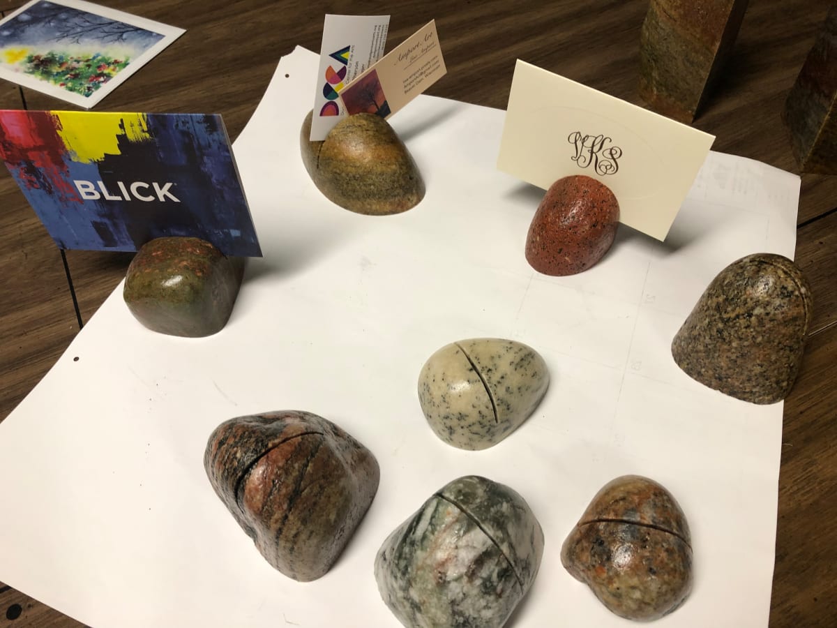 Card holders. by Lisa Amport  Image: Rock card holders