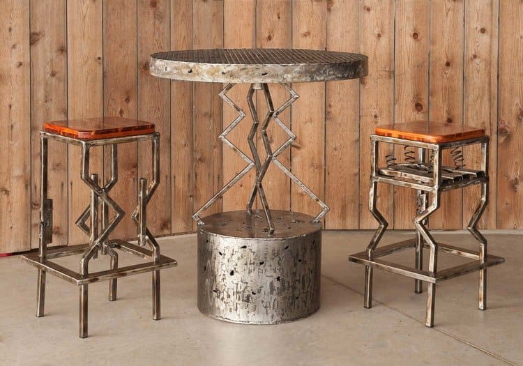 Bar Table & Stools by Dick Bixler 