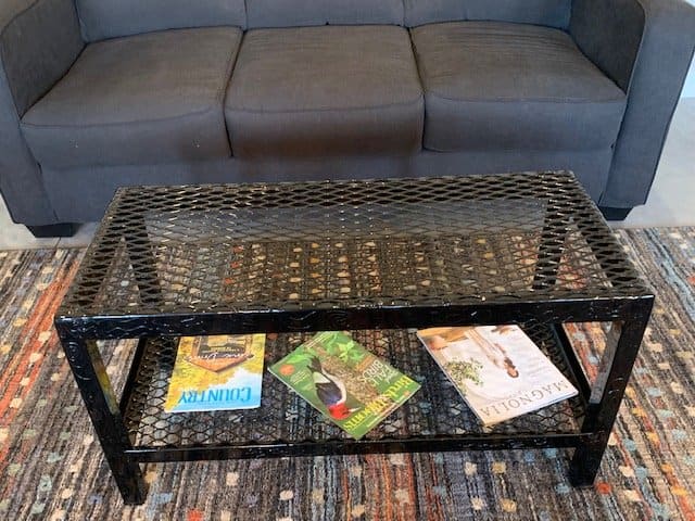 Coffee Table or Suitcase Holder by Dick Bixler 