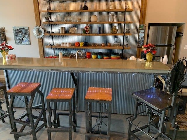 Serving Bar - Concrete Countertops by Dick Bixler 