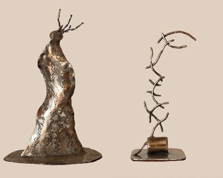 "Feel for Life" and "Connect" by Dick Bixler  Image: "Feel for Life"  (left) $250 and  "Connect" (Right) SOLD