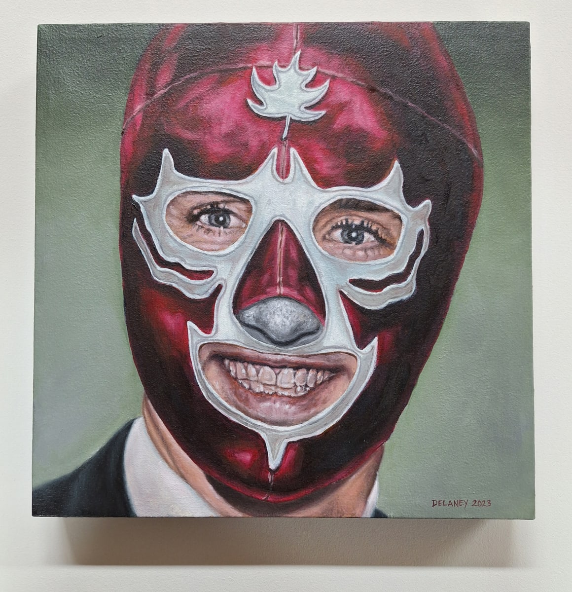 Justin Trudeau by Richard Michael Delaney  Image: Justin Trudeau: Wrestling Mask Portrait.