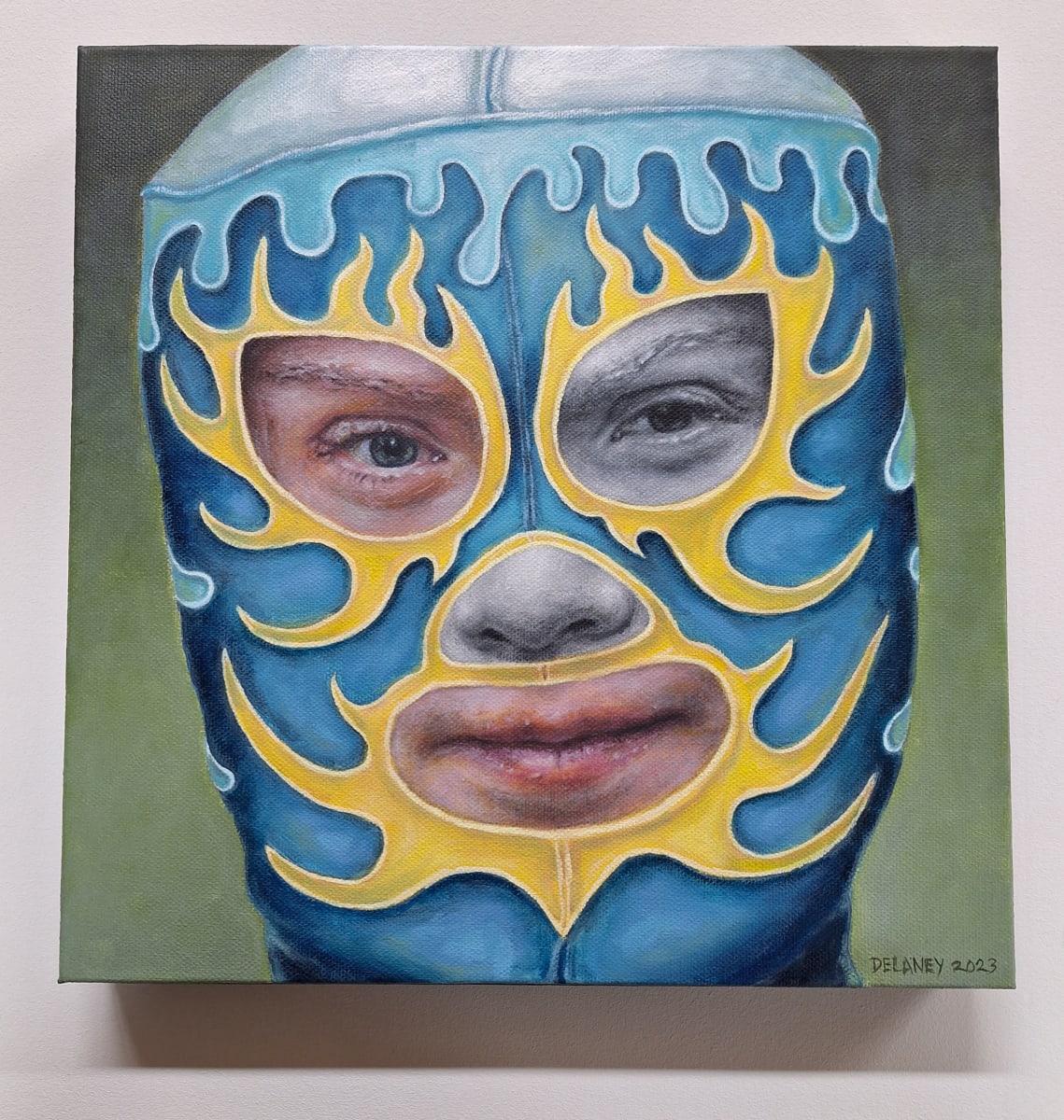 Greta Thunberg by Richard Michael Delaney  Image: Greta Thunberg: Wrestling Mask Portrait.