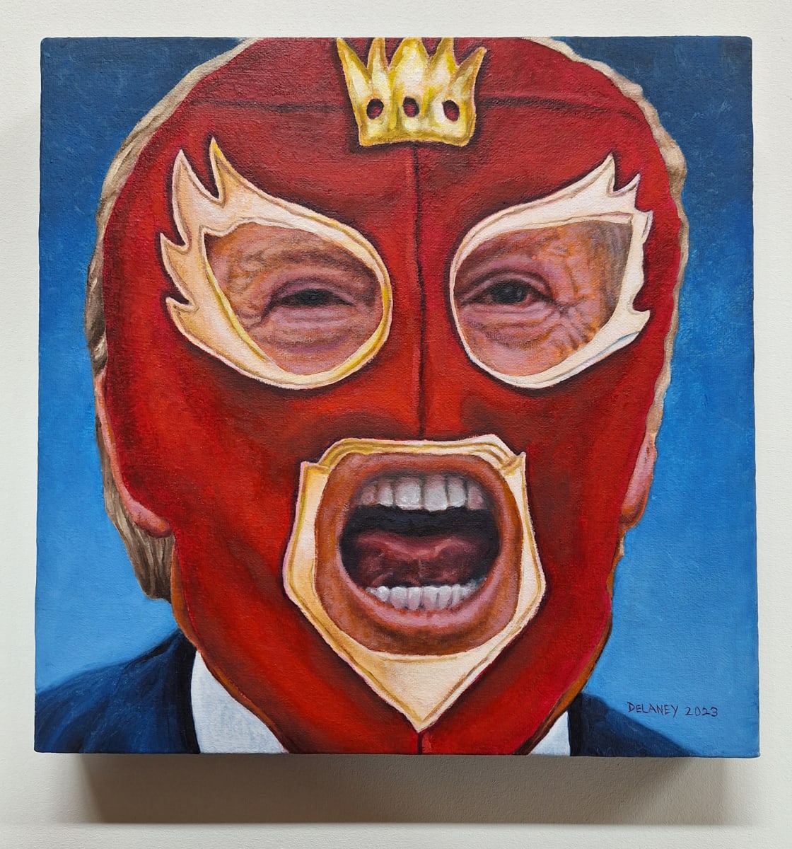 Donald Trump by Richard Michael Delaney  Image: Donald Trump: Wrestling Mask Portrait.