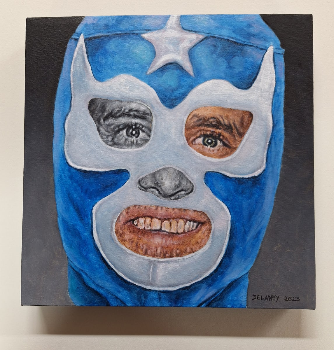 Hunter Biden by Richard Michael Delaney  Image: Hunter Biden: Wrestling Mask Portrait.