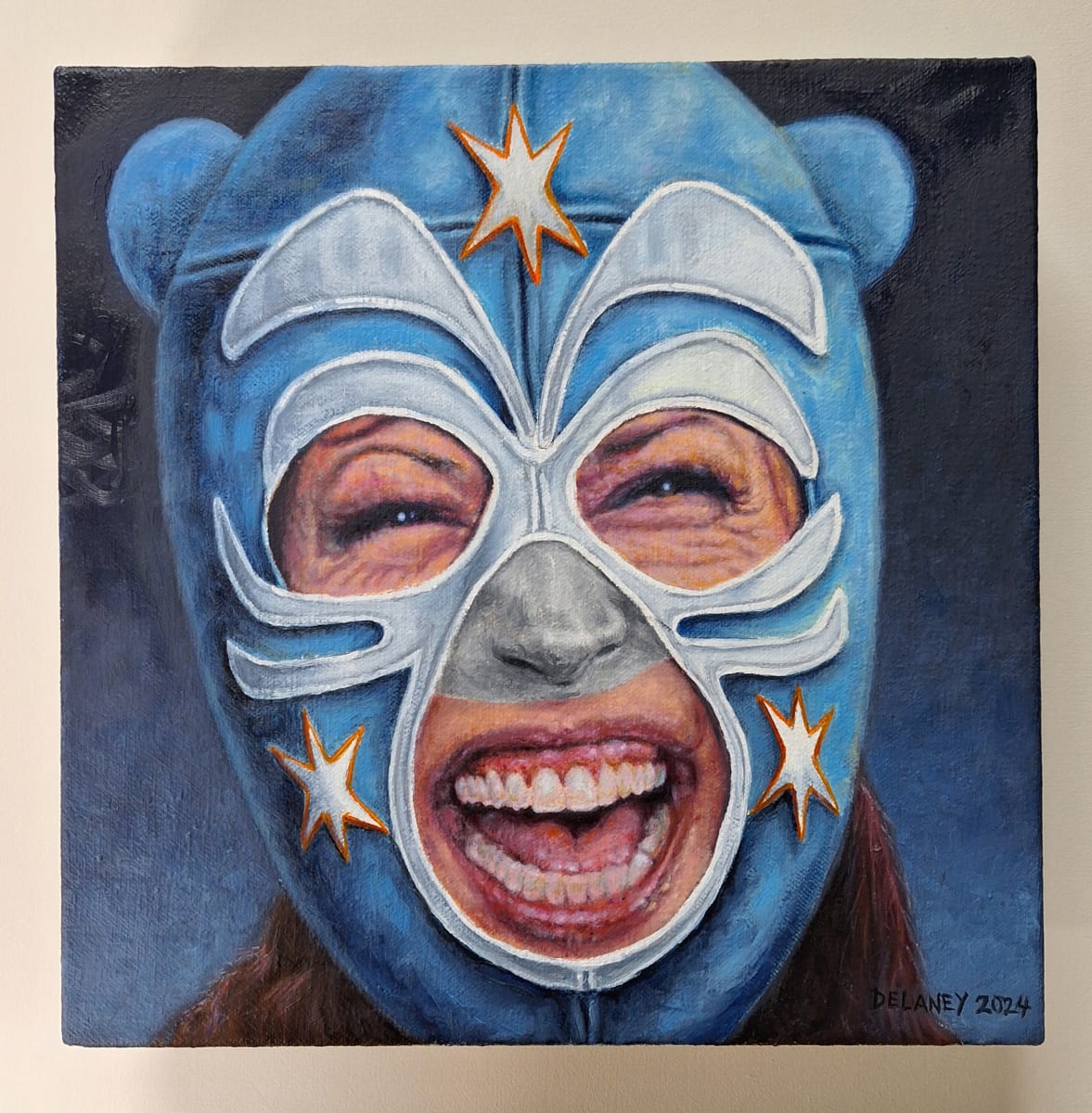 Kamala Harris by Richard Michael Delaney  Image: Wrestling Mask Portrait