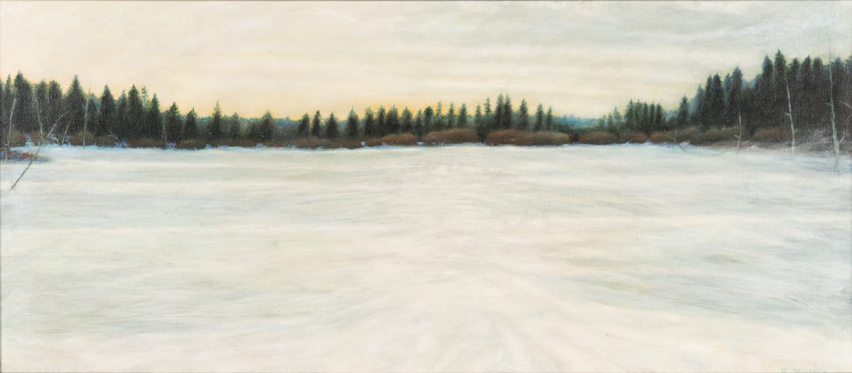 Frozen Pond by Richard Michael Delaney  Image: Frozen pond in winter, painted from drawings and memory.