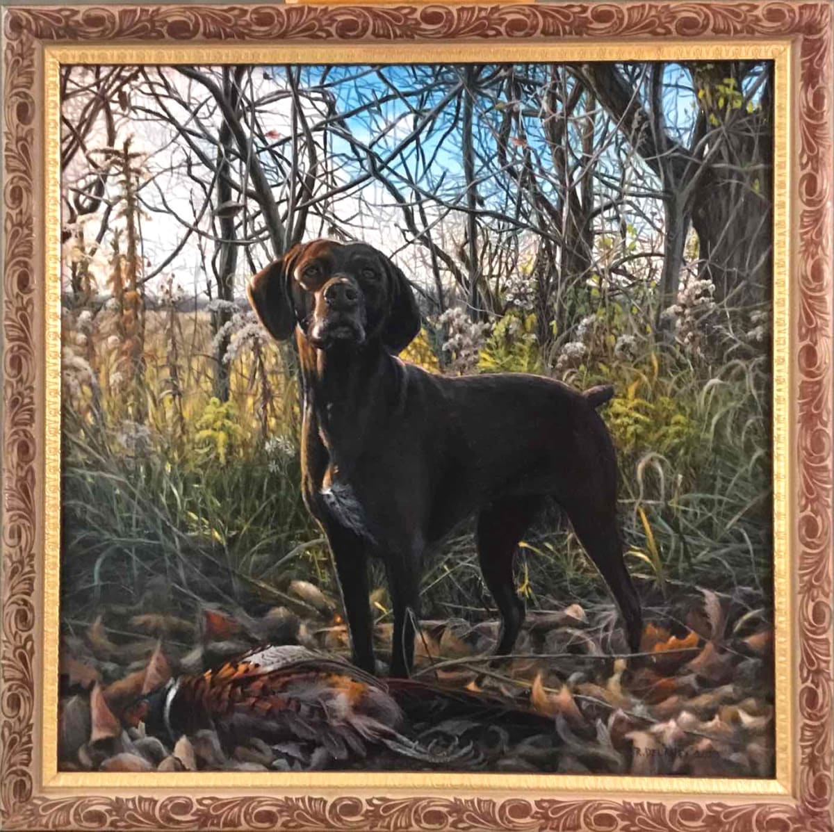 Good Girl, Daisy! by Richard Michael Delaney  Image: Commissioned work of client's hunting dog, Daisy. 