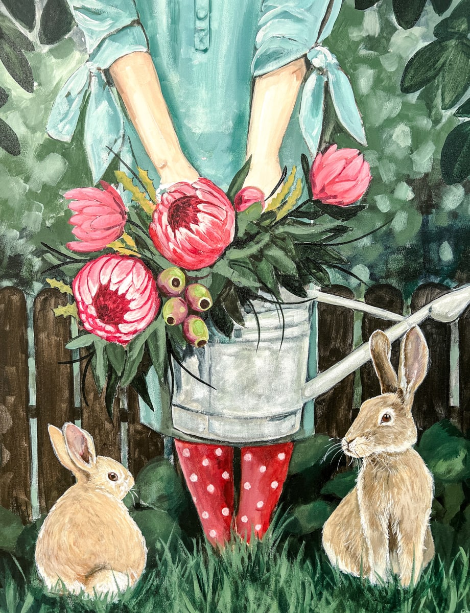 In the garden with friends by Emma Ward 