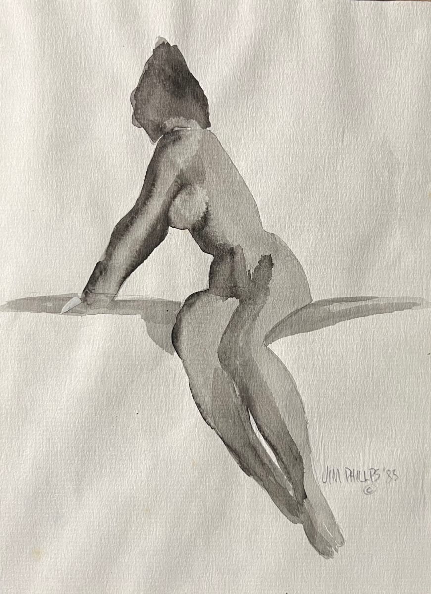 Watercolor Portrait 011 by Jim Phillips 