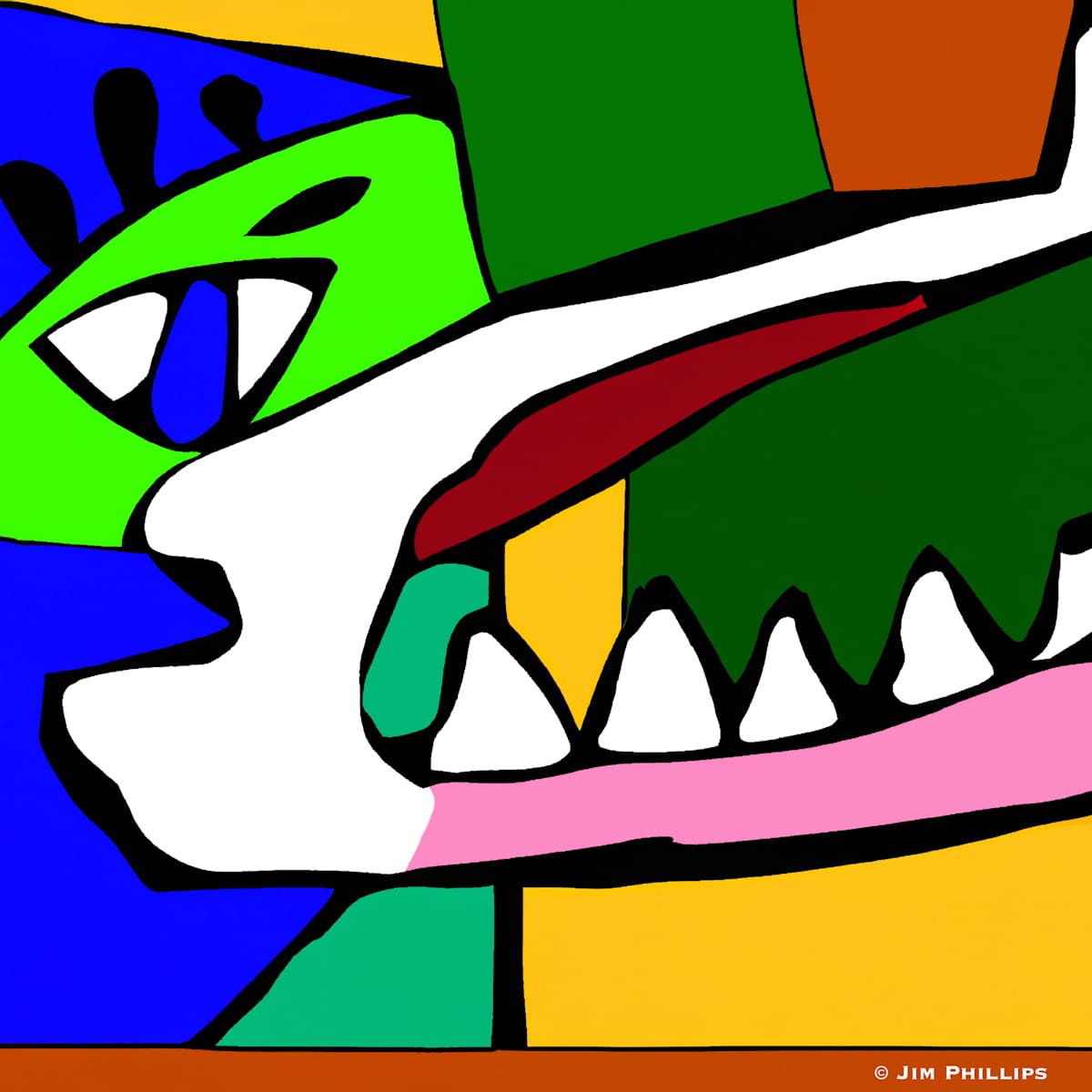 Alligator - abstract 016 by Jim Phillips, Image 1.