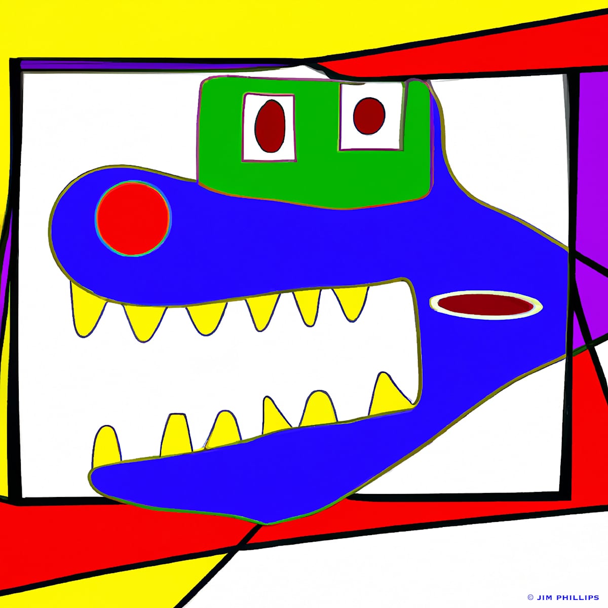 Alligator - abstract 015 by Jim Phillips, Image 2.